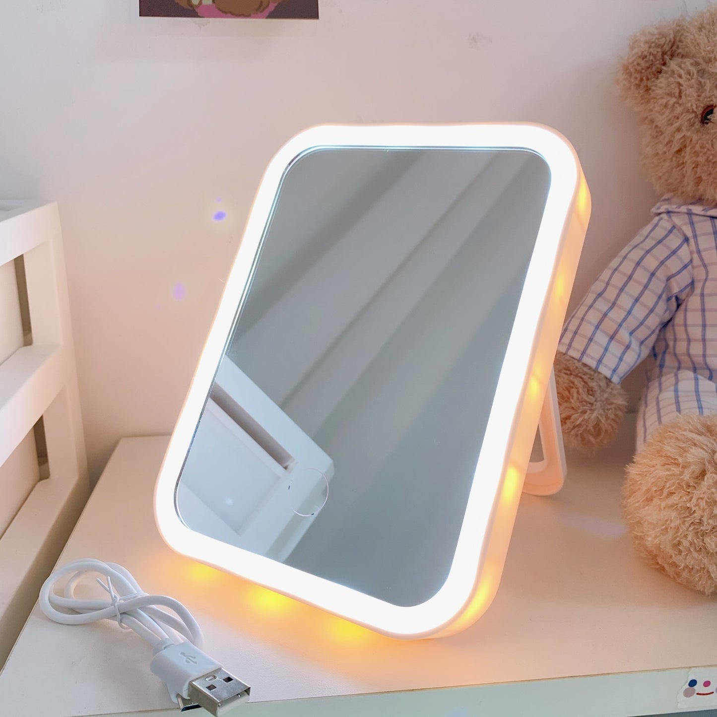LED vanity mirror with touch control portable