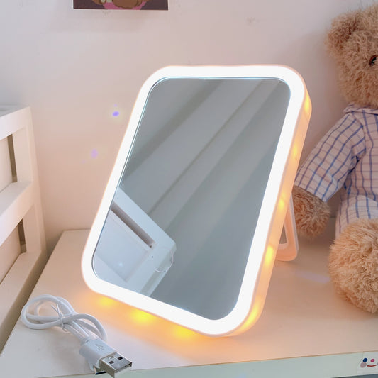 LED vanity mirror with touch control portable